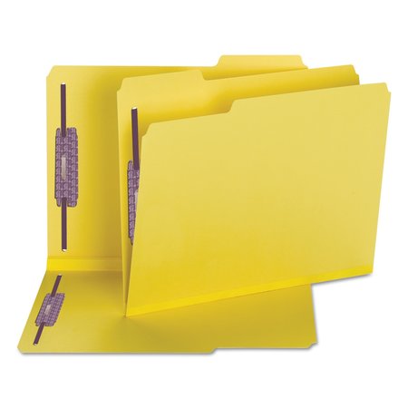 Smead Pressboard Folder, 2 Fastener, Yellow, PK25 14939